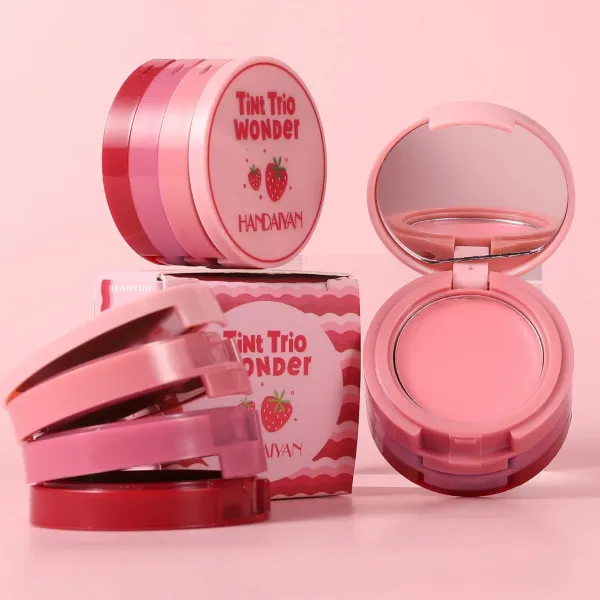 3 Layer Pink Cherry Blush Cream